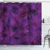 Ambesonne Indigo Shower Curtain, Broken Glass Inspired Geometric Triangle Abstract Shapes, Cloth Fabric Bathroom Decor Set with Hooks, 69" W x 84" L, Eggplant Burgundy view 1