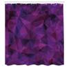 Ambesonne Indigo Shower Curtain, Broken Glass Inspired Geometric Triangle Abstract Shapes, Cloth Fabric Bathroom Decor Set with Hooks, 69" W x 84" L, Eggplant Burgundy view 2