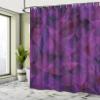 Ambesonne Indigo Shower Curtain, Broken Glass Inspired Geometric Triangle Abstract Shapes, Cloth Fabric Bathroom Decor Set with Hooks, 69" W x 84" L, Eggplant Burgundy view 4