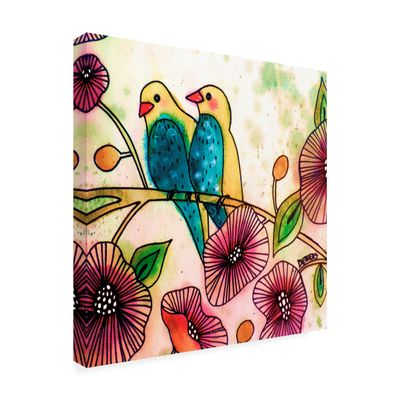 Wrapped Canvas Wall Art - Sylvie Demers 'Ou Que Tu Sois Tap' Wall Art for Living Room, Bedroom, or Office Dcor - 14x14