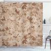 Ambesonne Camo Shower Curtain, US Marine Desert Marpat Digital Texture Background in Brown Colors, Cloth Fabric Bathroom Decor Set with Hooks, 69" W x 84" L, Pale Brown Cinnamon view 1