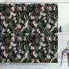 Ambesonne Camo Shower Curtain, Pixelated Pattern Digital Effect Modern Conceptual Camouflage Texture, Cloth Fabric Bathroom Decor Set with Hooks, 69" W x 75" L, Army Green Beige Brown view 1
