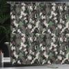 Ambesonne Camo Shower Curtain, Pixelated Pattern Digital Effect Modern Conceptual Camouflage Texture, Cloth Fabric Bathroom Decor Set with Hooks, 69" W x 75" L, Army Green Beige Brown view 3