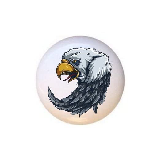 Native American Design #NA38 Eagle - Native American Indian - DECORATIVE Glossy CERAMIC Cupboard Cabinet PULLS Dresser Drawer KNOBS