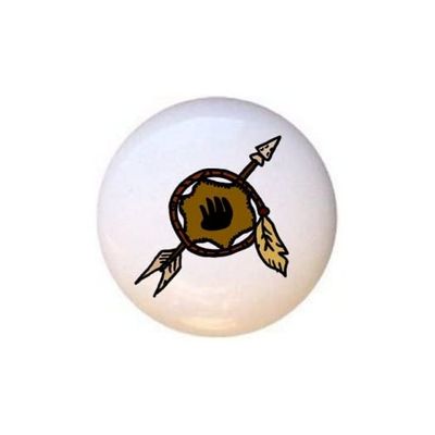 Native American Dream Catcher - Native American Indian - DECORATIVE Glossy CERAMIC Cupboard Cabinet PULLS Dresser Drawer KNOBS