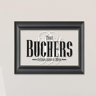 Personalized Acrylic Family Name Sign With Established Date 11x21
