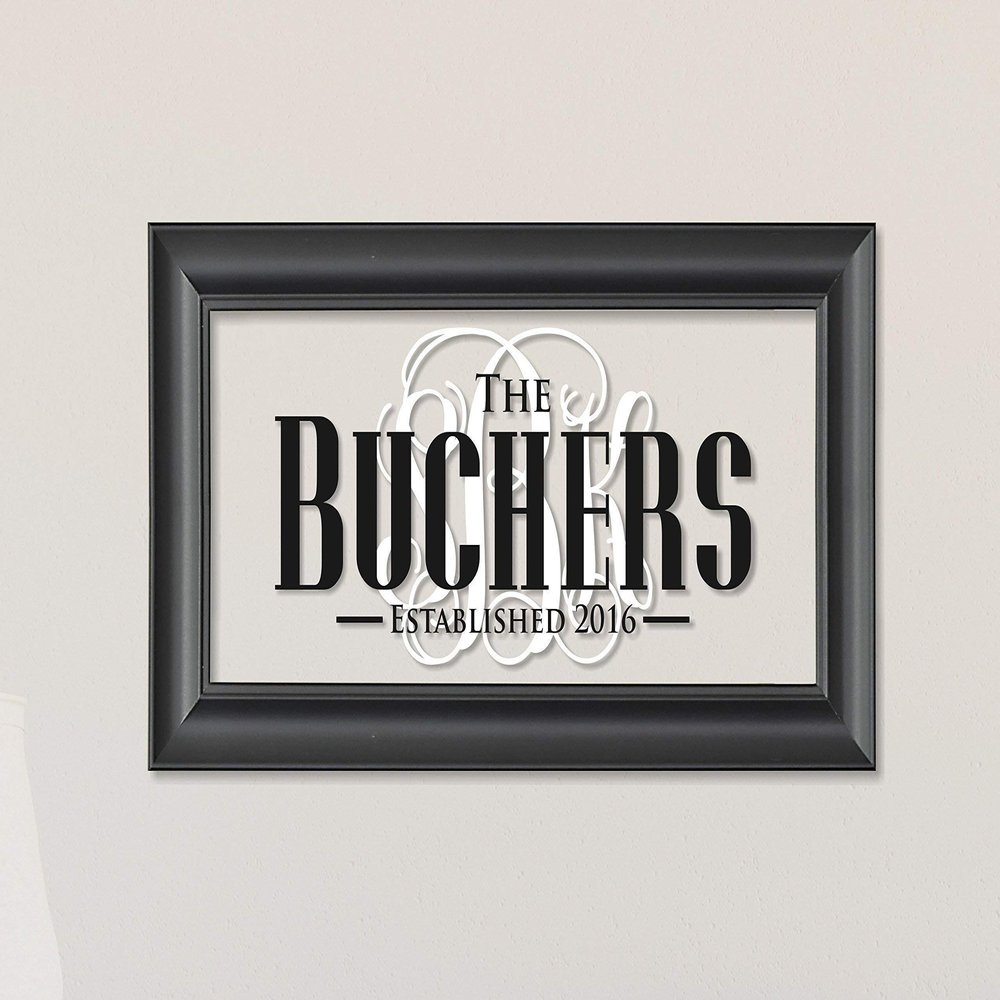 Personalized Acrylic Family Name Sign With Established Date 11x21