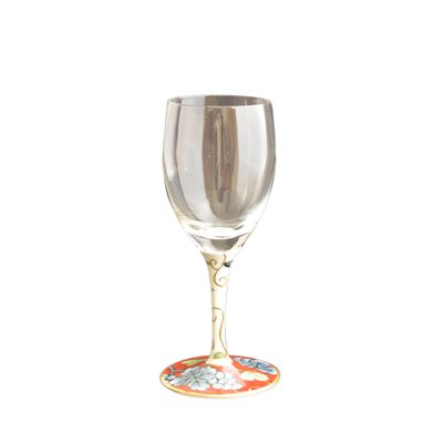  Arita Ware RB-3 Romantic Glass, Champagne Flute Dyed Nishiki Grape (Red)