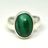 Jewelryonclick 5 Carat Natural Malachite Sterling Silver Men Women Ring Size US 5,6,7,8,9,10,11,12,13 view 4