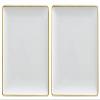  Leg French Premier Recutangler Trays 17 Pair Gold Edge view 1