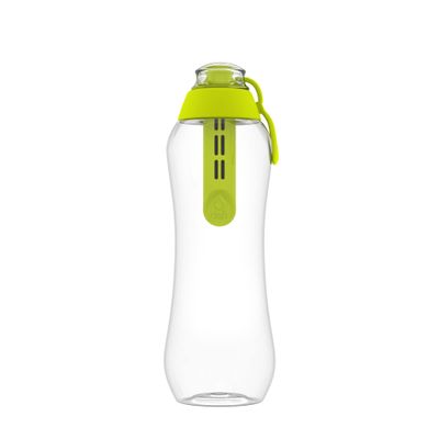 Dafi Sport Water Bottle with Filter Lime 0.5L BPA-Free Reusable Bottle with Activated Carbon Filter Removes Chlorine Taste & Odor Perfect for Active Lifestyle Travel Gym Work Made in Europe