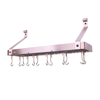Enclume Bookshelf Wall Rack, Brushed Copper, 30"
