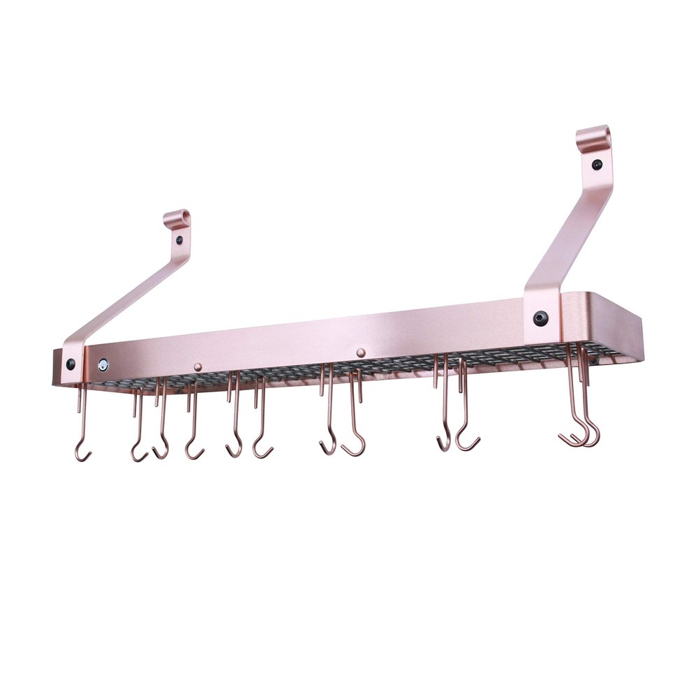 Enclume Bookshelf Wall Rack, Brushed Copper, 30"