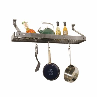 Enclume Gourmet Bookshelf Wall Rack, 30", Hammered Steel