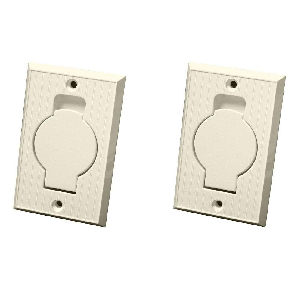 (2) Central Vacuum Wall Hose Inlet Almond Beige for BEAM - NEW