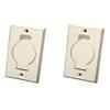 (2) Central Vacuum Wall Hose Inlet Almond Beige for BEAM - NEW view 1
