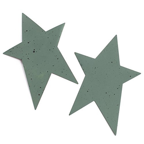 Factory Direct Craft Package of 24 Muted Green Flat Back Tin Stars with Black Speckled Paint for Crafting, Embellishing, and Decorating