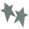 Factory Direct Craft Package of 24 Muted Green Flat Back Tin Stars with Black Speckled Paint for Crafting, Embellishing, and Decorating view 1