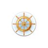 Set of 6 KNOBS - Anchor Compass Ship Wheel Helm Life Preserver Porthole Sextant - Nautical Elements - Decorative Glossy Ceramic Cupboard Cabinet PULLS Dresser Drawer KNOBS view 4