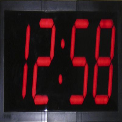 School Smart Large LED Wall Clock with Remote Control, 28 x 11-1/4 Inches