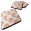 Caroline's Treasures BB7481FC Tea Cup and Flowers Pink Foam Coaster Set of 4 Set of 4 Cup Coasters for Indoor Outdoor, Tabletop Protection, Anti Slip, Mouse pad Material view 1