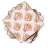 Caroline's Treasures BB7481FC Tea Cup and Flowers Pink Foam Coaster Set of 4 Set of 4 Cup Coasters for Indoor Outdoor, Tabletop Protection, Anti Slip, Mouse pad Material view 2