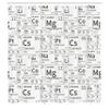 Ambesonne Periodic Table Shower Curtain, Life Smart Inspired Chemistry Themed Elements in Squares Print, Cloth Fabric Bathroom Decor Set with Hooks, 69" W x 75" L, Dark Grey and White view 2