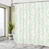 Ambesonne Mint Shower Curtain, Floral Pattern with Flourishing Blossom Bouquets and Flower Leaf Illustration, Cloth Fabric Bathroom Decor Set with Hooks, 69" W x 75" L, Green White view 4
