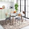 SAFAVIEH Area Rug 8x10 - Reflection Collection - Large - Dark Grey & Cream, Non-Shedding & Easy Cleaning, Ideal for Living Room, Bedroom, Dining Space (RFT665B) view 4