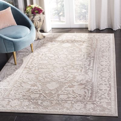 SAFAVIEH Area Rug 6x9 - Reflection Collection - Beige & Cream, Non-Shedding & Easy Cleaning, Ideal for Living Room, Bedroom, Dining Space (RFT665A)
