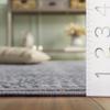 SAFAVIEH Area Rug 6x9 - Reflection Collection - Dark Grey & Cream, Non-Shedding & Easy Cleaning, Ideal for Foyer, Living Room, Bedroom (RFT670B) view 4