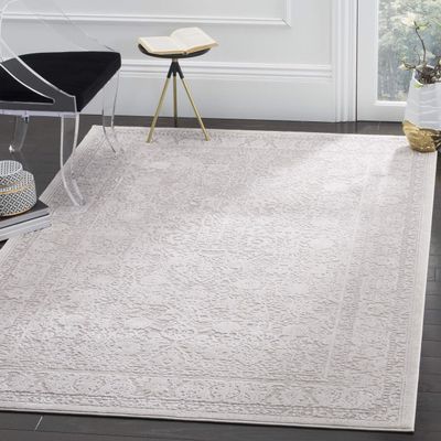 SAFAVIEH Reflection Collection Area Rug - 6'7" Square, Beige & Cream, Non-Shedding & Easy Cleaning, Ideal for Living Room, Bedroom (RFT663A)