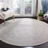 SAFAVIEH Reflection Collection Area Rug - 6'7" Round, Light Grey & Cream, Non-Shedding & Easy Cleaning, Ideal for Living Room, Bedroom (RFT663C) view 1