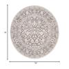 SAFAVIEH Reflection Collection Area Rug - 6'7" Round, Dark Grey & Cream, Non-Shedding & Easy Cleaning, Ideal for Living Room, Bedroom (RFT667B) view 2