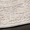 SAFAVIEH Reflection Collection Area Rug - 6'7" Round, Light Grey & Cream, Non-Shedding & Easy Cleaning, Ideal for Living Room, Bedroom (RFT664C) view 4
