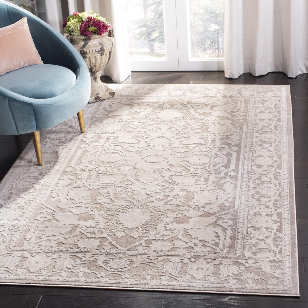 SAFAVIEH Area Rug 3x5 - Reflection Collection - Beige & Cream, Non-Shedding & Easy Cleaning, Ideal for Entryway, Living Room, Bedroom (RFT665A)