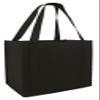 (12 Pack) Set of 12 Reusable Grocery Shopping Tote Bag (Black) view 1