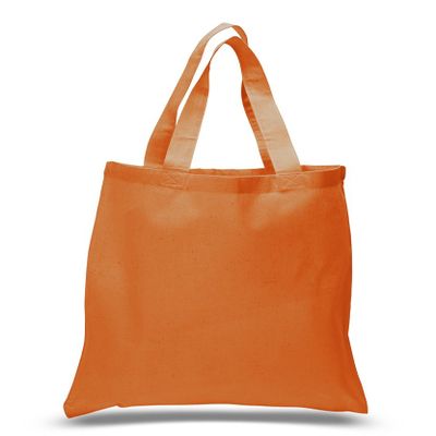 (36 Pack) 3 Dozen 100% Cotton Reusable Blank Tote Bags Tob293 (Orange)