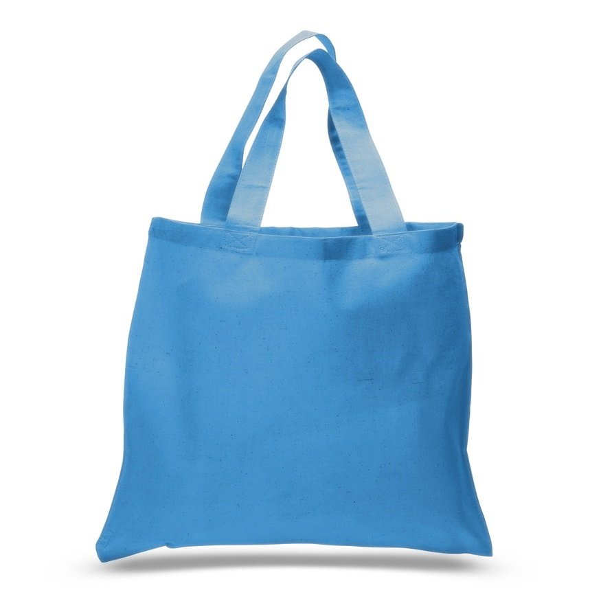 (36 Pack) 3 Dozen 100% Cotton Reusable Blank Tote Bags Tob293 (Sapphire)