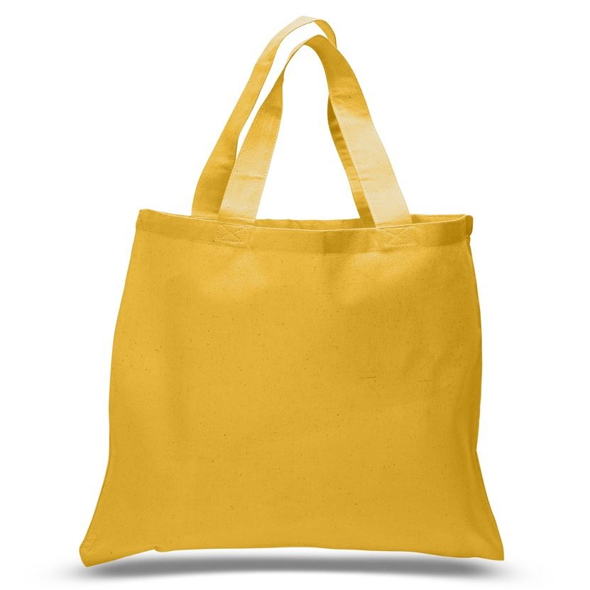 (36 Pack) 3 Dozen 100% Cotton Reusable Blank Tote Bags Tob293 (Gold)