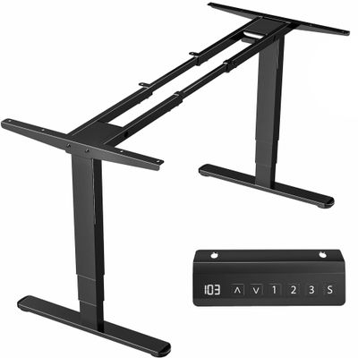VIVO Black Dual Motor Electric Standing Desk Frame, DESK-V103E