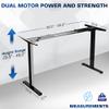 VIVO Black Dual Motor Electric Standing Desk Frame, DESK-V103E view 3