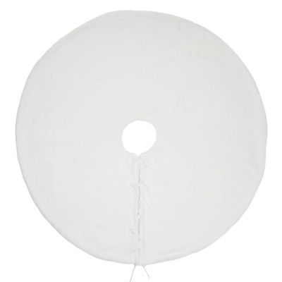 Vickerman Decorative 60" Snow Fox Collection Christmas Tree Skirt - White Tree Skirt for Christmas Tree - Fully Lined Tree Skirt - Reliable and Durable