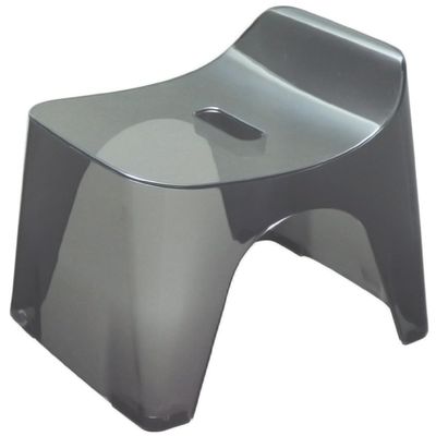Sincatec HUVAS 427635 Bath Chair, H25, Seat Height: 9.8 inches (25 cm), Clear Black