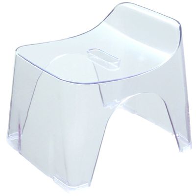 Shinkatec 427611 Hubus Bath Chair, H25, Seat Height: 9.8 inches (25 cm), Clear