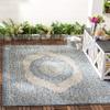 SAFAVIEH Washable Rug Outdoor Courtyard Collection - 8' x 11', Light Grey & Blue, Non-Shedding & Easy Cleaning, Ideal for Patio, Backyard, Mudroom (CY8751-36812) view 1
