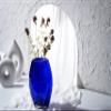 Barski - Handmade Glass - Oval Shaped vase - Cobalt - 12" H (12 Inches High) Made in Europe view 2