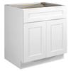 Design House Brookings Shaker Fully Assembled Base Kitchen Cabinet B30, 30 W x 24 D x 34.5 H, Painted White, Solid Wood, Design House, 613182 view 1