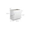 Design House Brookings Shaker Fully Assembled Base Kitchen Cabinet B30, 30 W x 24 D x 34.5 H, Painted White, Solid Wood, Design House, 613182 view 3