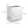 Design House Brookings Shaker Fully Assembled Base Kitchen Cabinet B27, 27 W x 24 D x 34.5 H, Painted White, Solid Wood, Design House, 613174 view 3